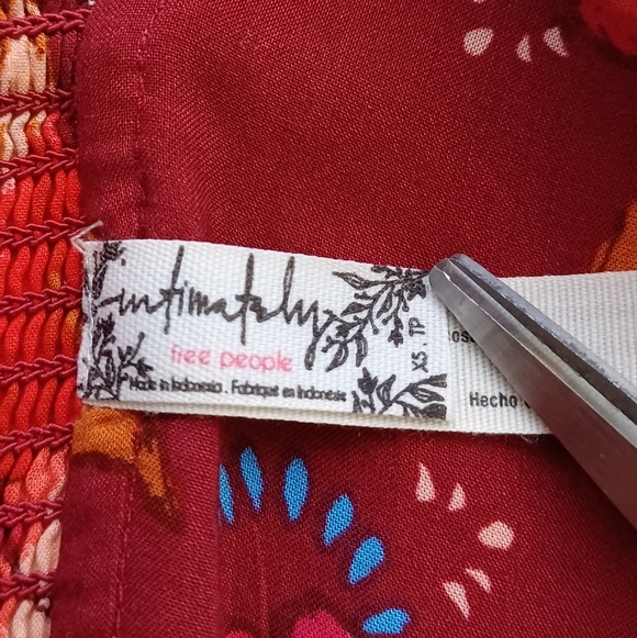 Intimately Free People Lattice Lovers Lace-Up Floral Ruffle Mini Dress - Picture 8 of 14